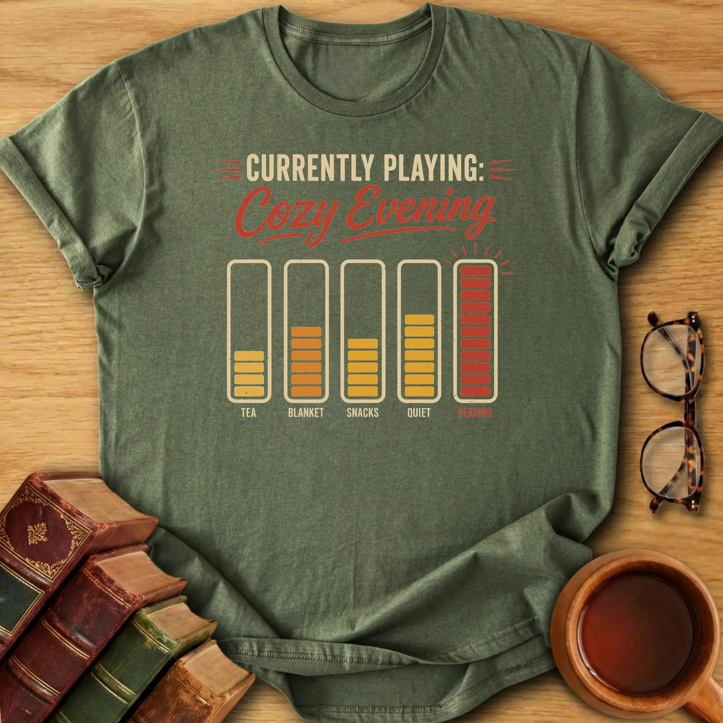 Currently Playing: Cozy Evening T-Shirt