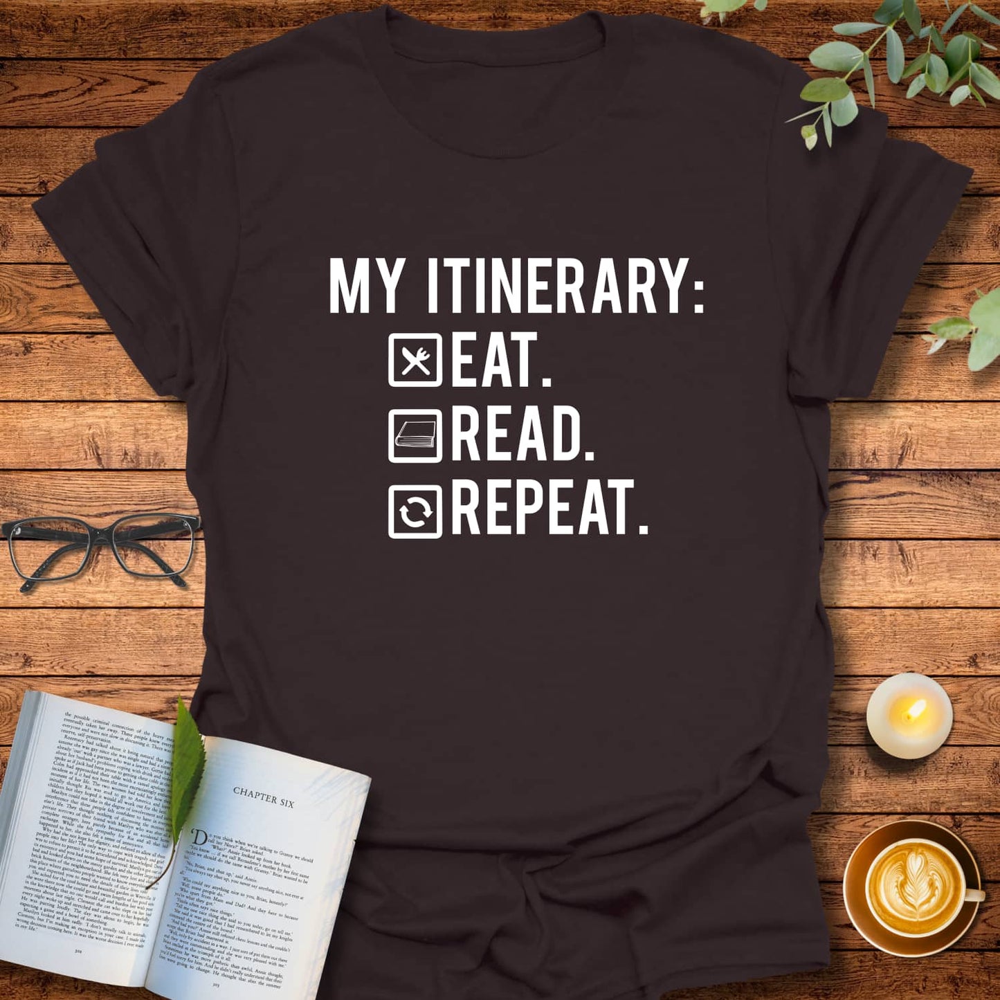 Eat, Read, Repeat T-Shirts