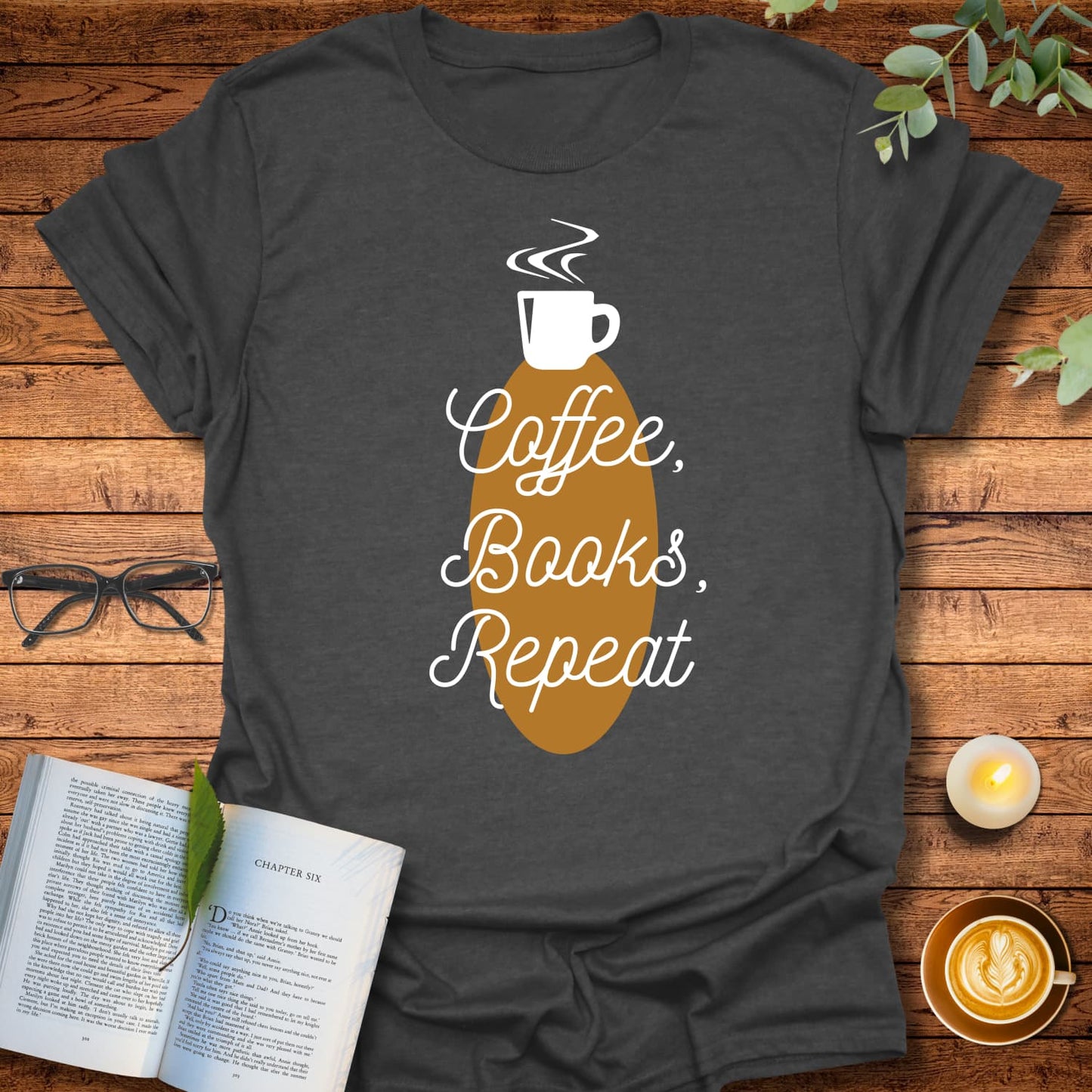 Coffee, Books, Repeat T-Shirt