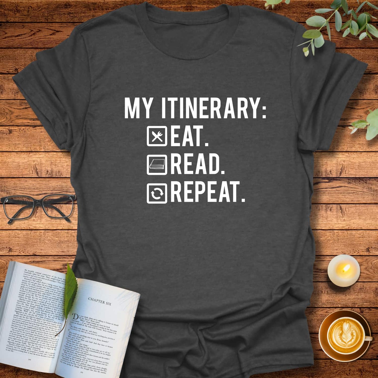 Eat, Read, Repeat T-Shirts