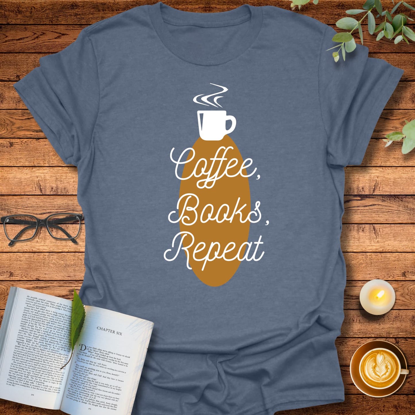 Coffee, Books, Repeat T-Shirt
