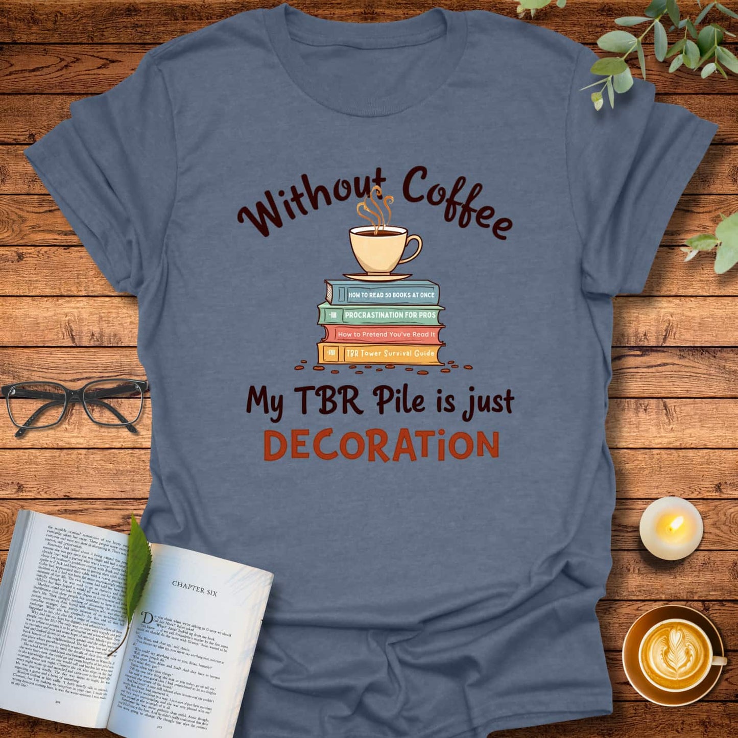 Caffeine & Chapters T-Shirt