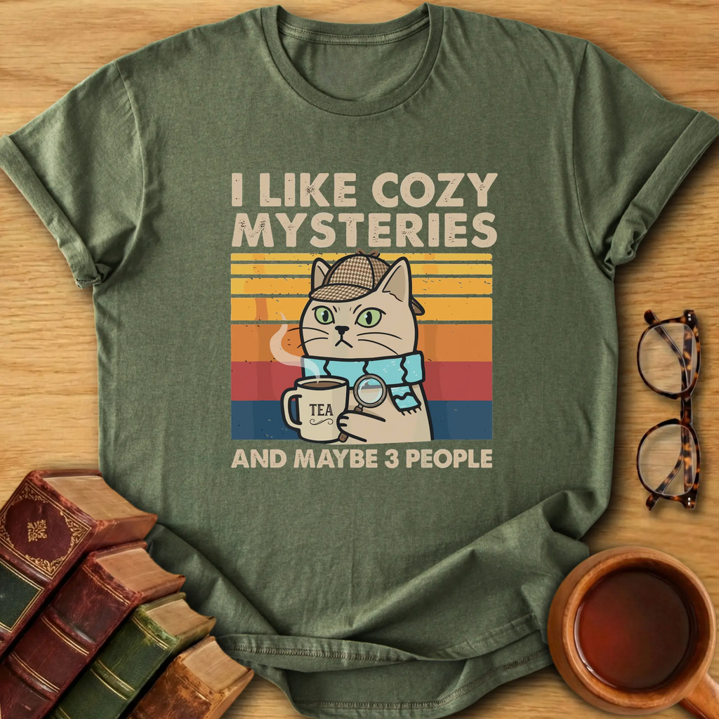I Like Cozy Mysteries and Maybe 3 People T-Shirt