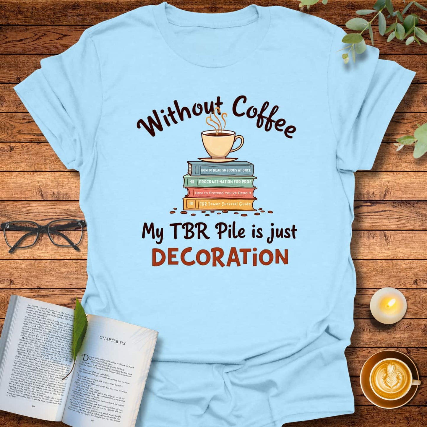 Caffeine & Chapters T-Shirt