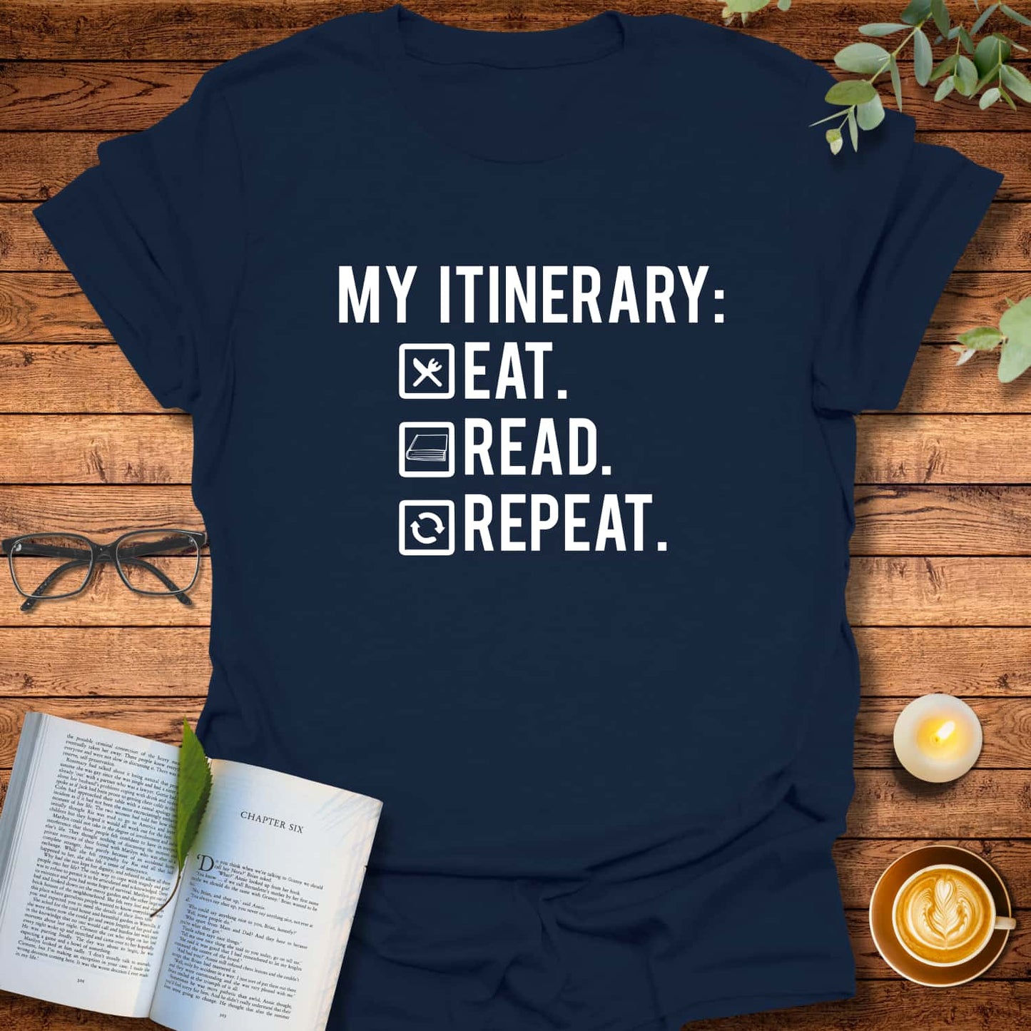 Eat, Read, Repeat T-Shirts