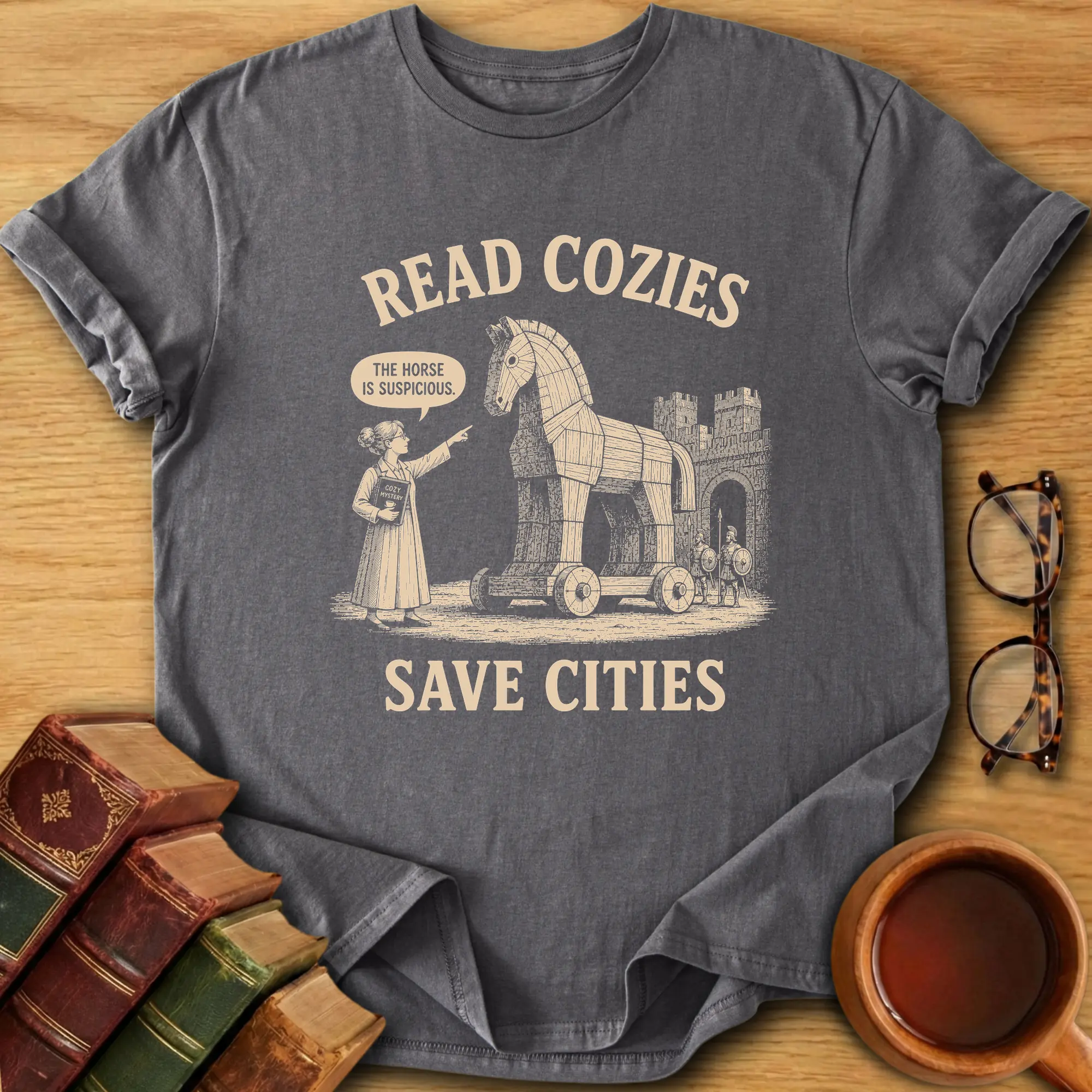 Read Cozies, Save Cities T-Shirt