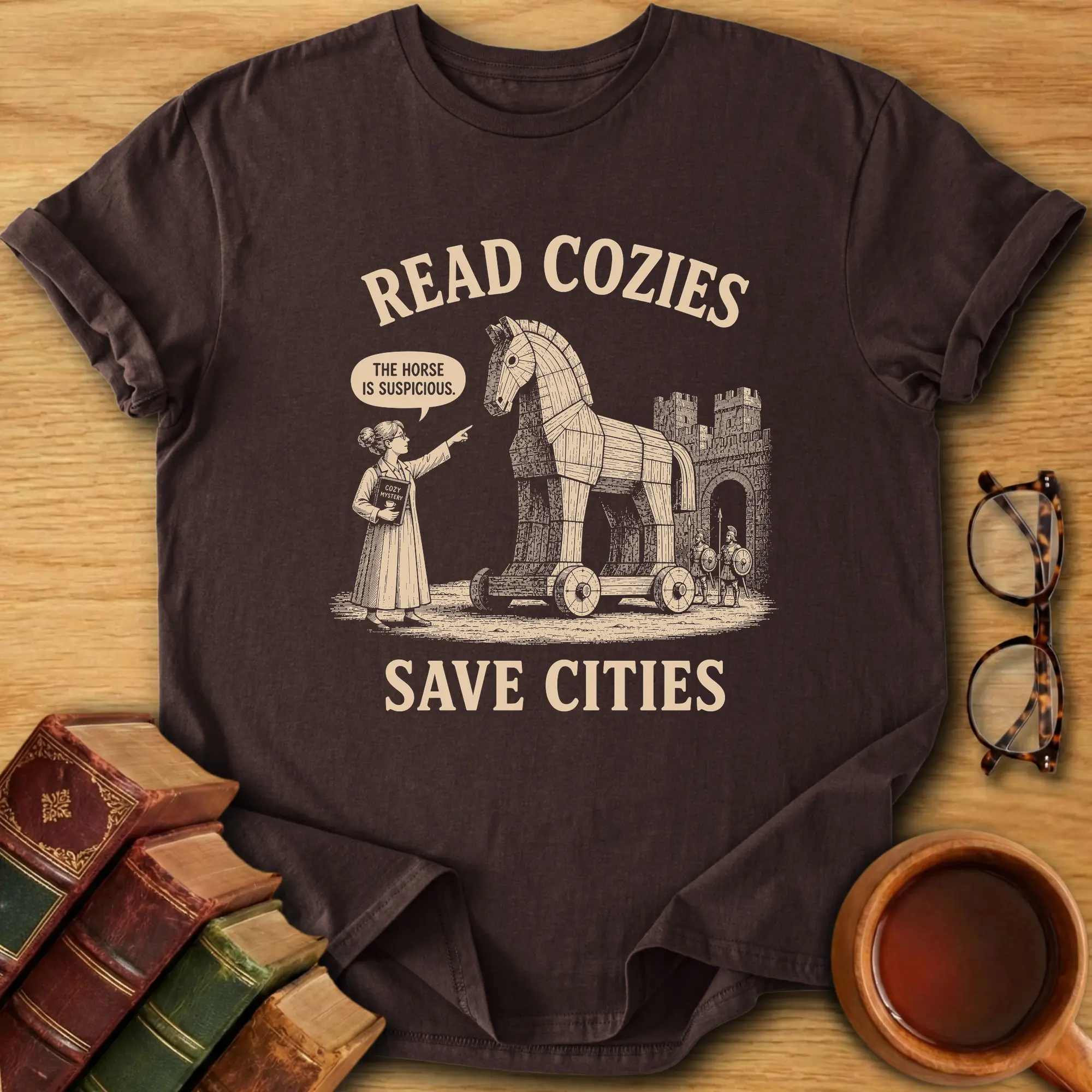 Read Cozies, Save Cities T-Shirt