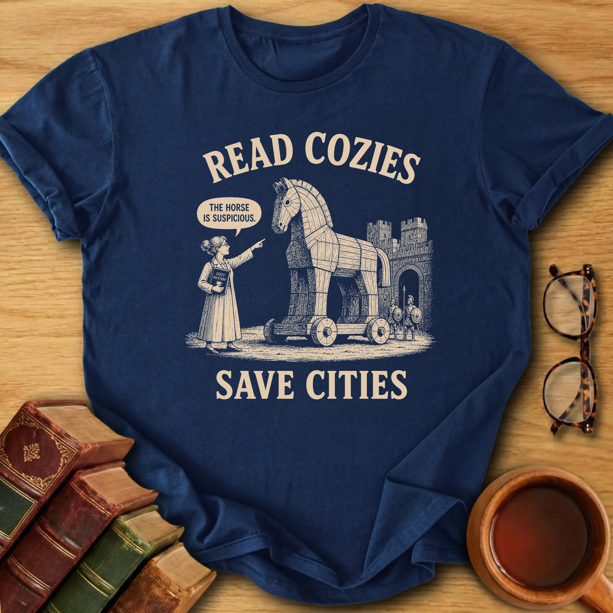 Read Cozies, Save Cities T-Shirt