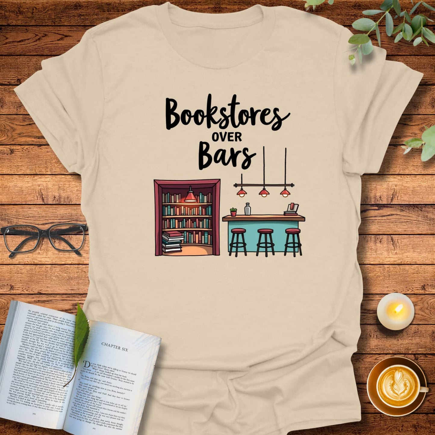 Bookstores Over Bars T-Shirt