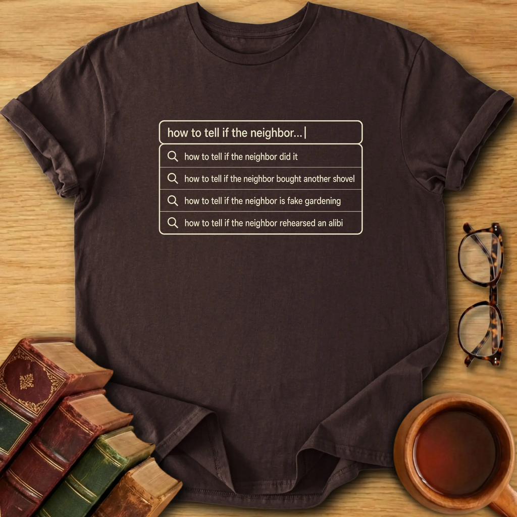 Suspicious Neighbor Search T-Shirt