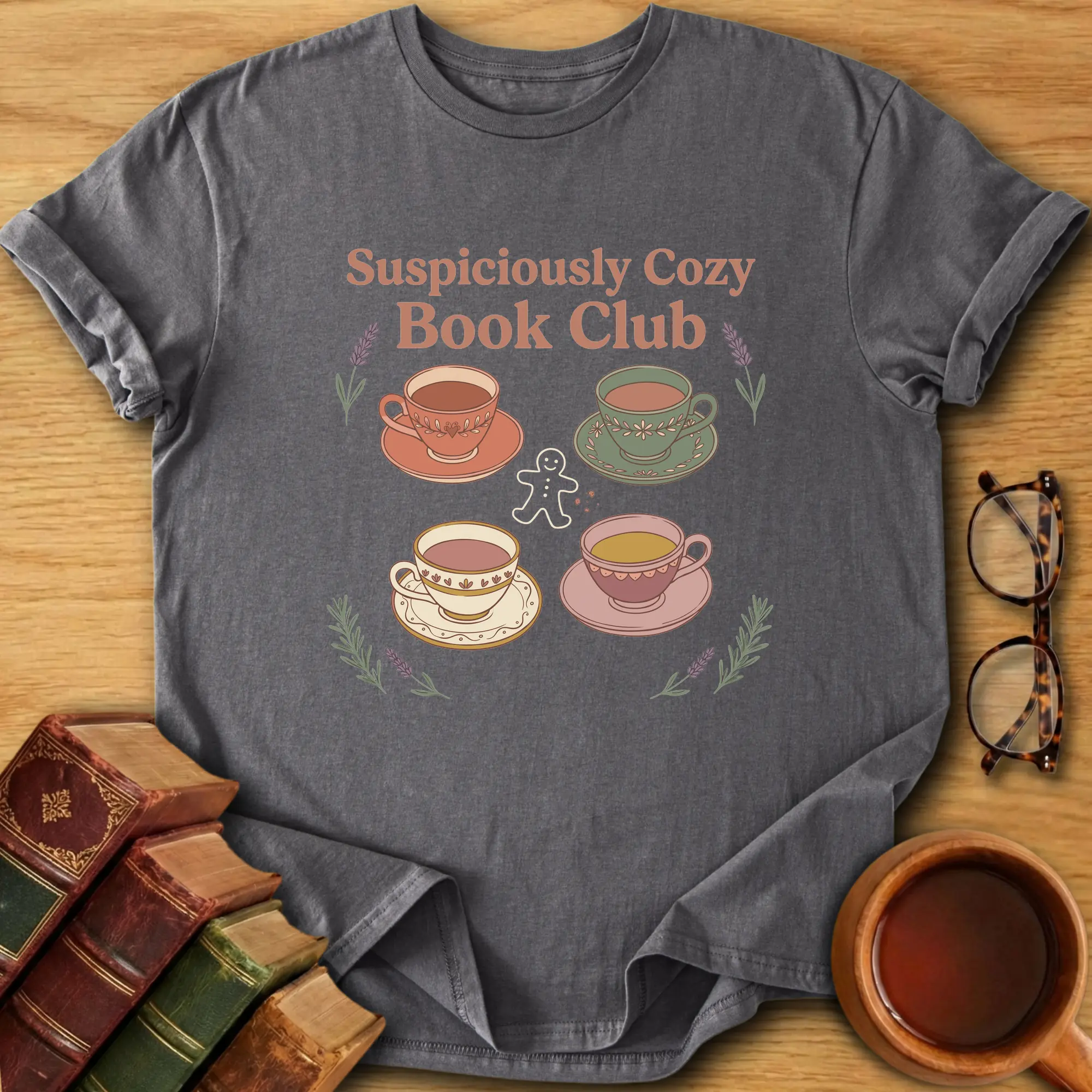 Suspiciously Cozy Book Club T-Shirt