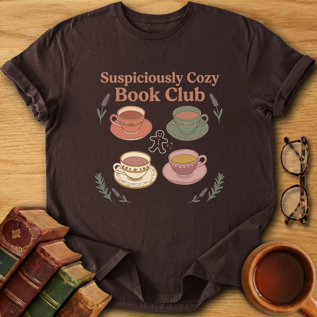 Suspiciously Cozy Book Club T-Shirt