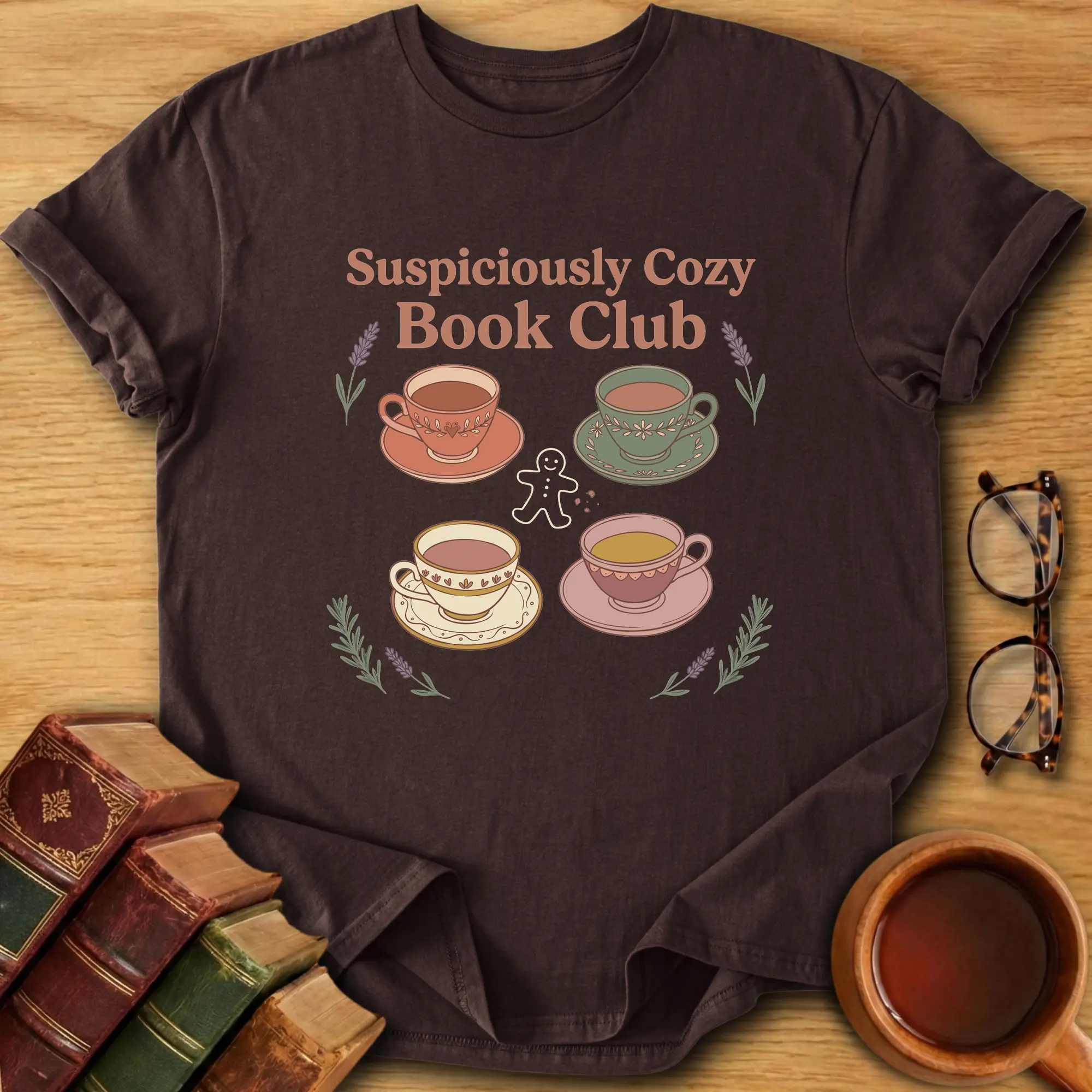Suspiciously Cozy Book Club T-Shirt