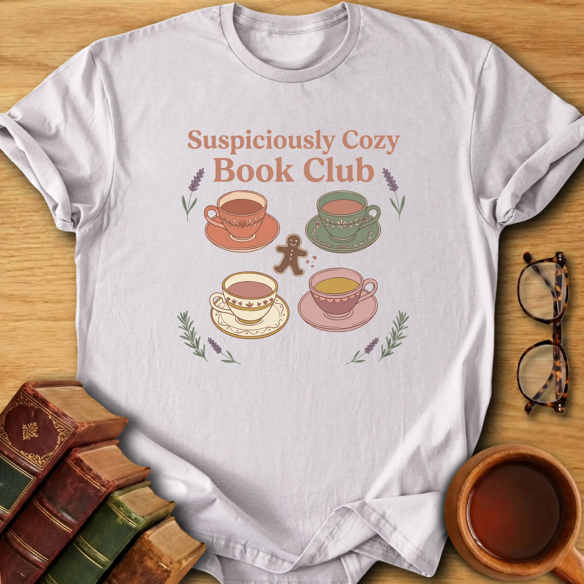 Suspiciously Cozy Book Club T-Shirt