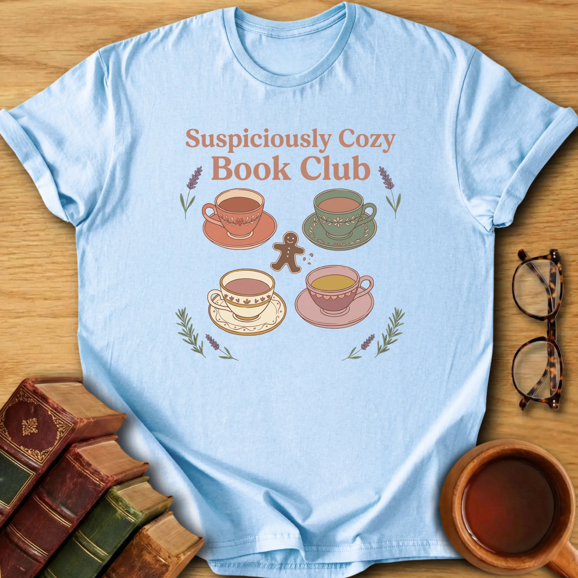 Suspiciously Cozy Book Club T-Shirt