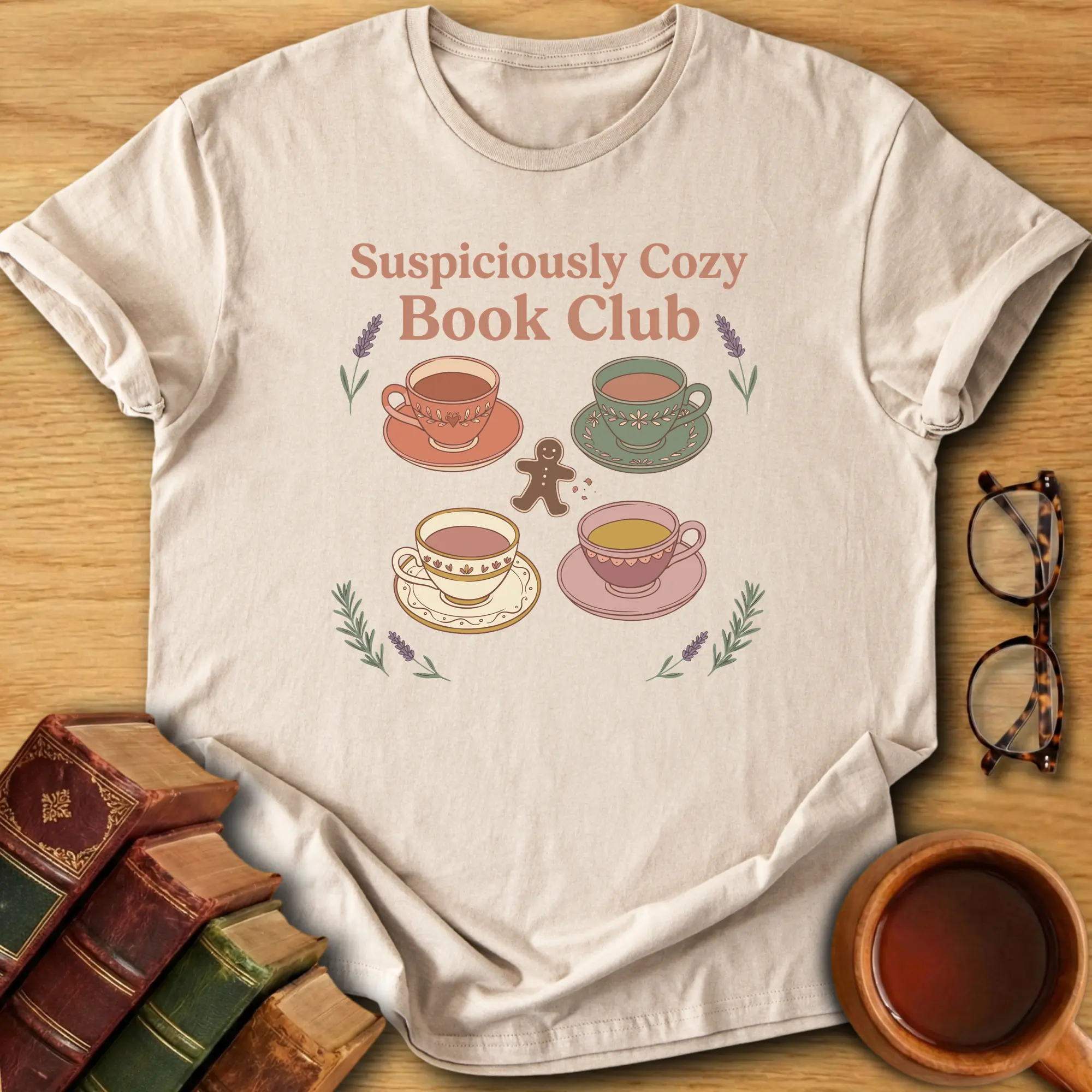 Suspiciously Cozy Book Club T-Shirt