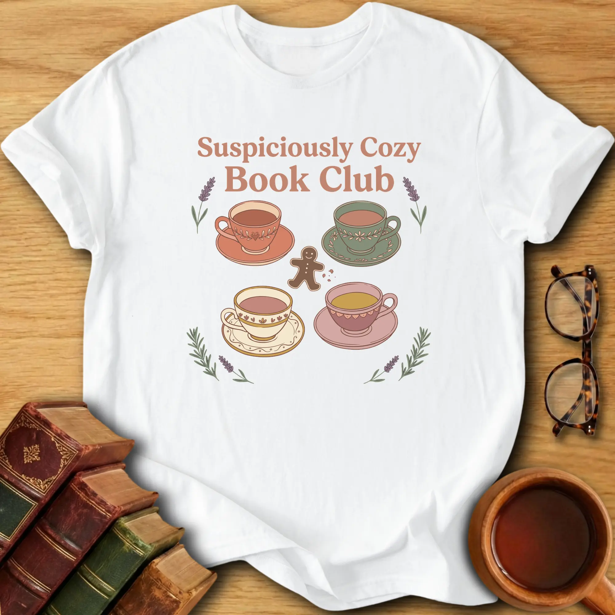 Suspiciously Cozy Book Club T-Shirt