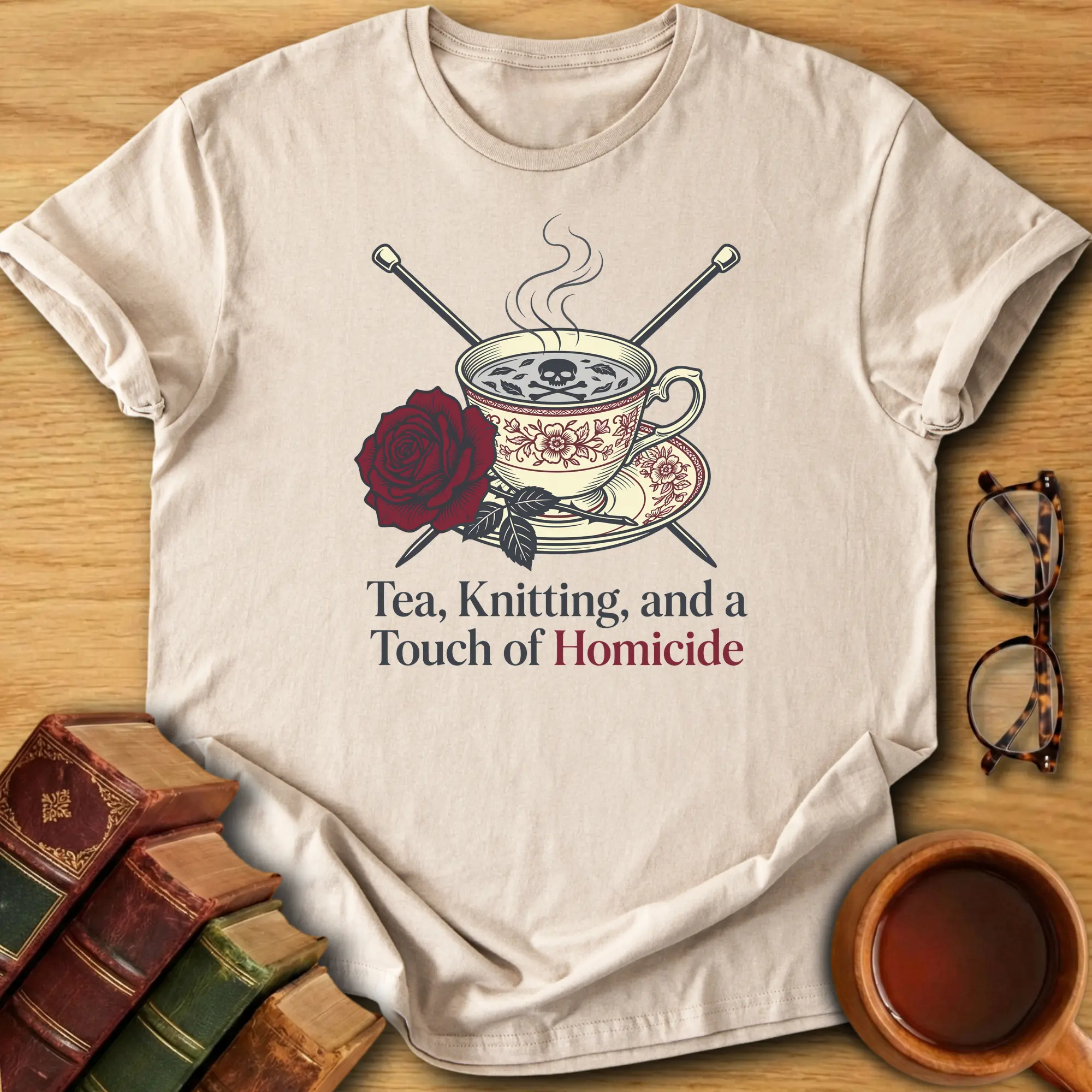 Tea, Knitting and Mayhem T-Shirt